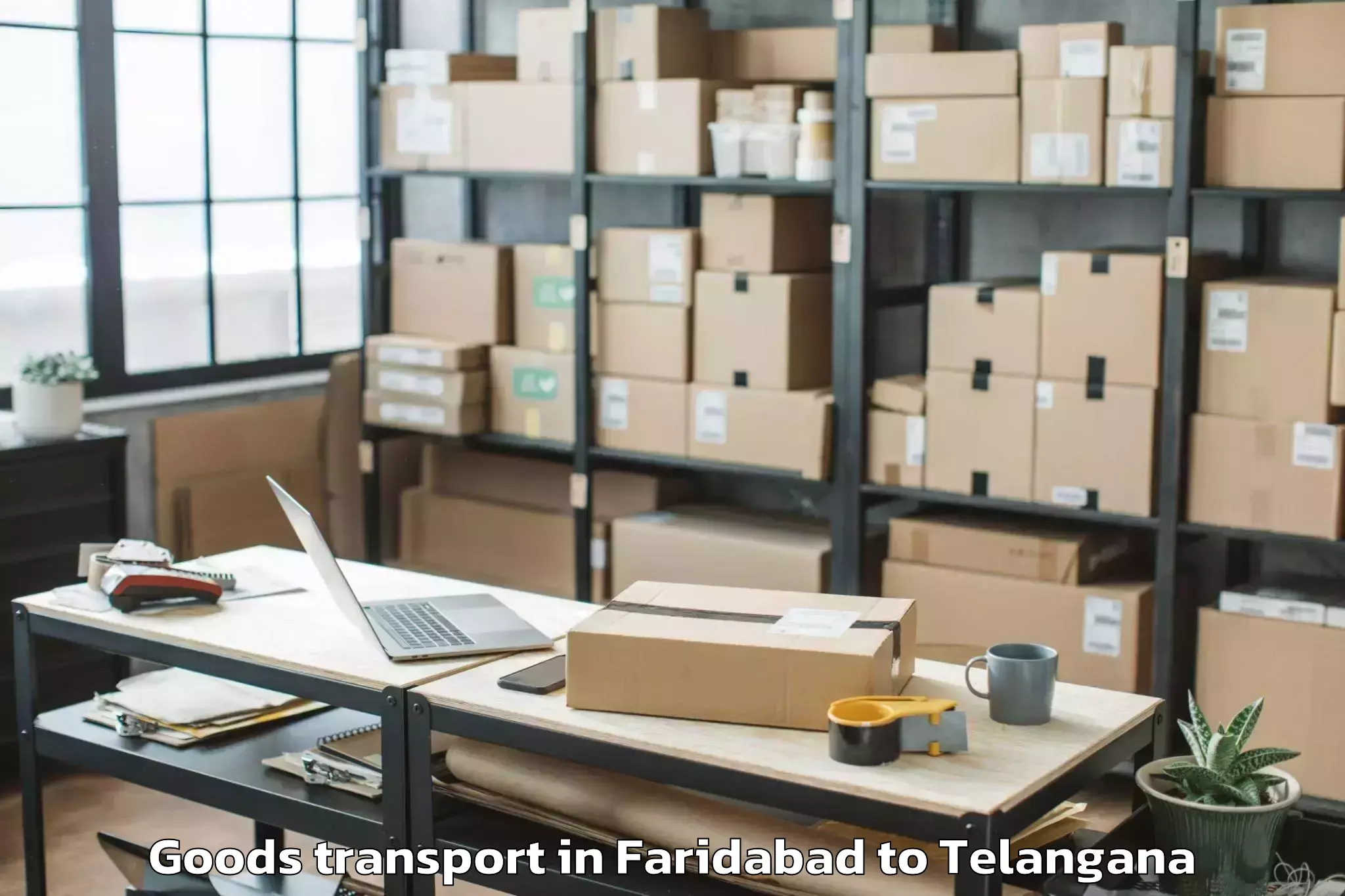 Discover Faridabad to Mutharam Manthani Goods Transport